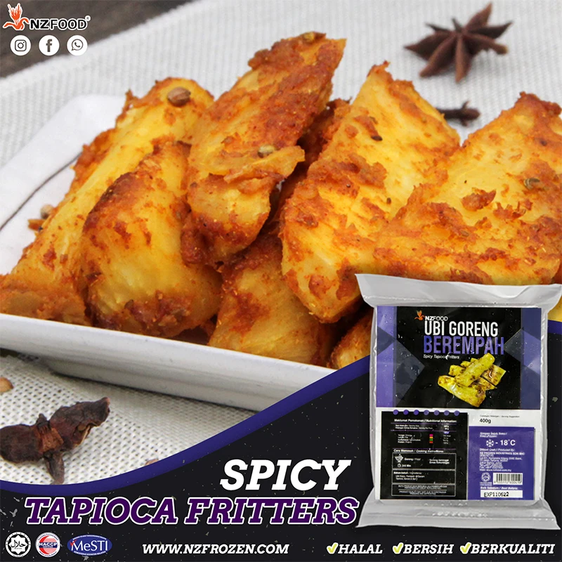 Hot Selling Wholesale Price Sweet Salty and Spicy NZ Spicy Tapioca Fritters Mixes with Spices and Original Taste of Tapioca