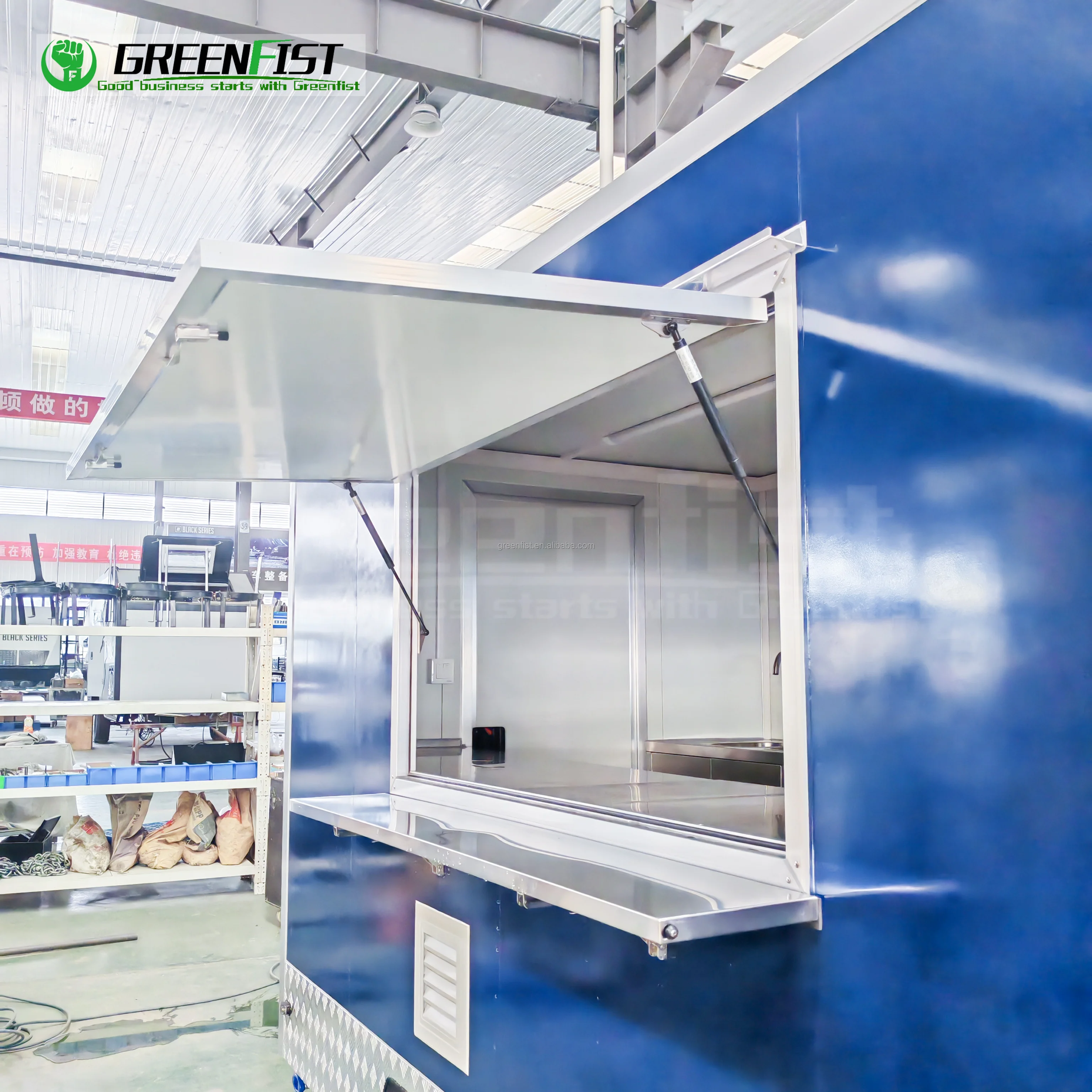 13ft Blue Snack Machines food truck Mobile Concession Fast Food pickup camper Food Trailer for Sale