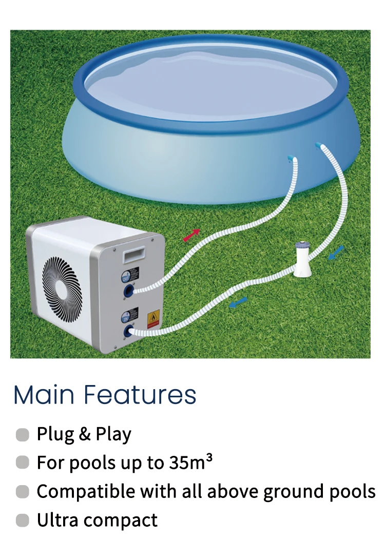 mini Swimming pool heat pump R32 low noise for household spa Pools Heating system water heater