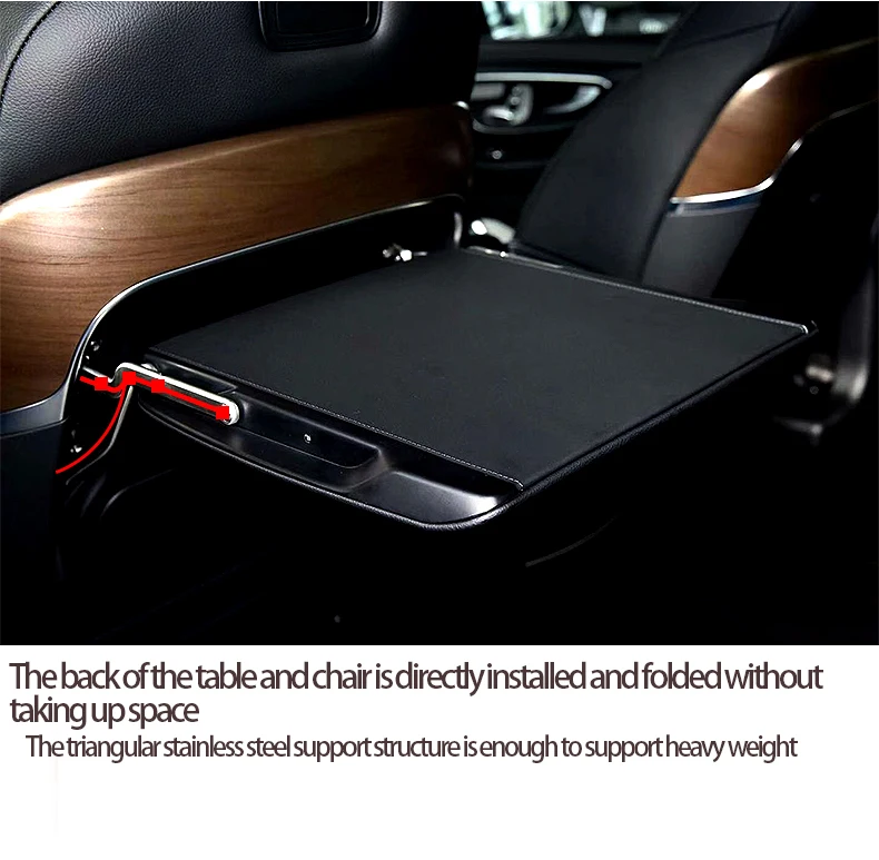 Car luxury seat electric back panel tray table folding back table with leg support luxury car seat table