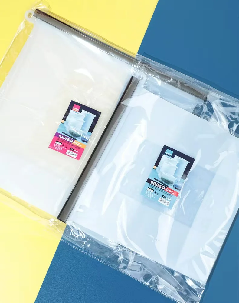 Reusable Dishwasher Safe Kitchen Freezer Keep Fresh Bag Leakproof Stand Up Silicone Food Storage Bags