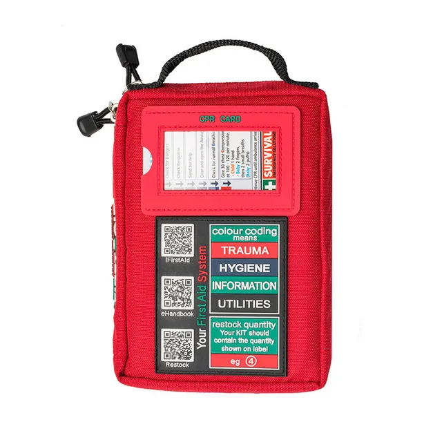 Empty Waterproof Large Tactical Medical Kit Ambulance First Aid Bag Red  Emergency Trauma Bag