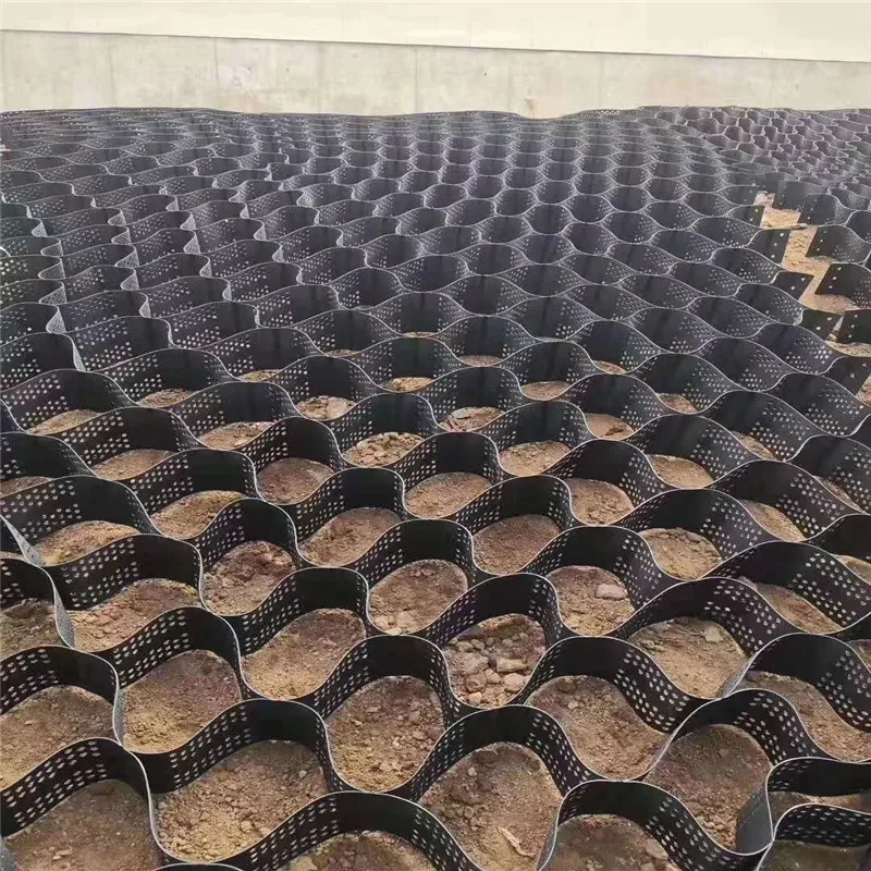 Honeycomb HDPE geocell for gravel driveway paver slop protection soil stabilization erosion control perforated and no perforated