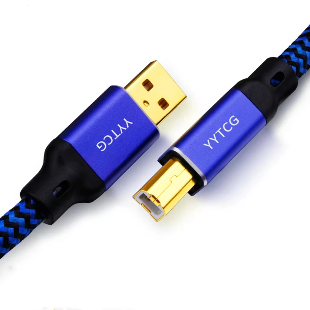 Hifi USB Cable DAC A-B Alpha 6N OCC Digital AB Audio A to B high-end Type A to Type B Hifi Data Cable