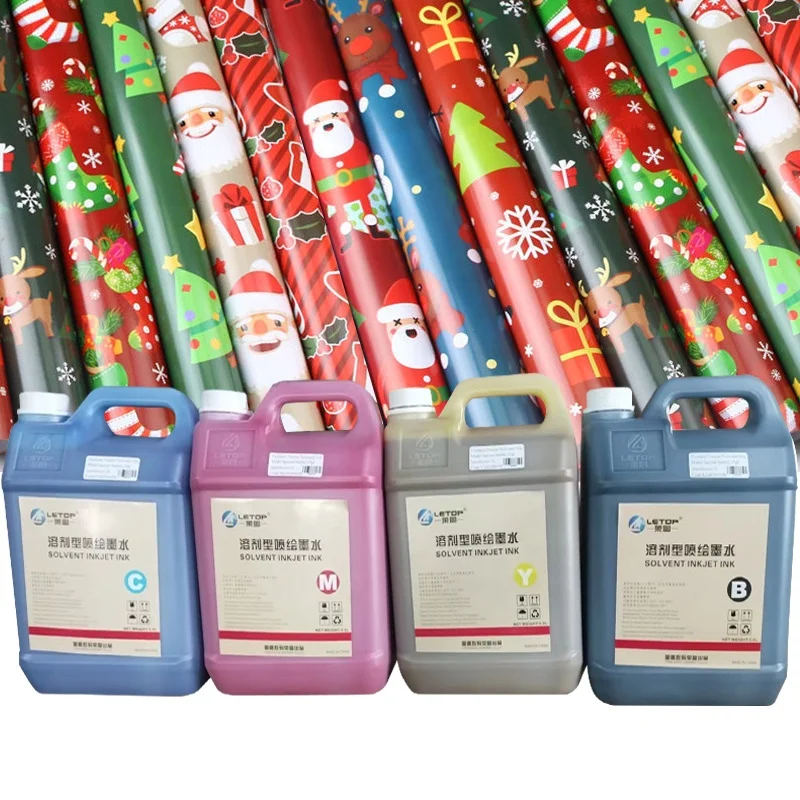 Starfire Ink For Roll Digital Printing Plotter Machine Inkjet Large Printer 5 Liters Solvent Based Flexo Refill Ink Solvent Ink