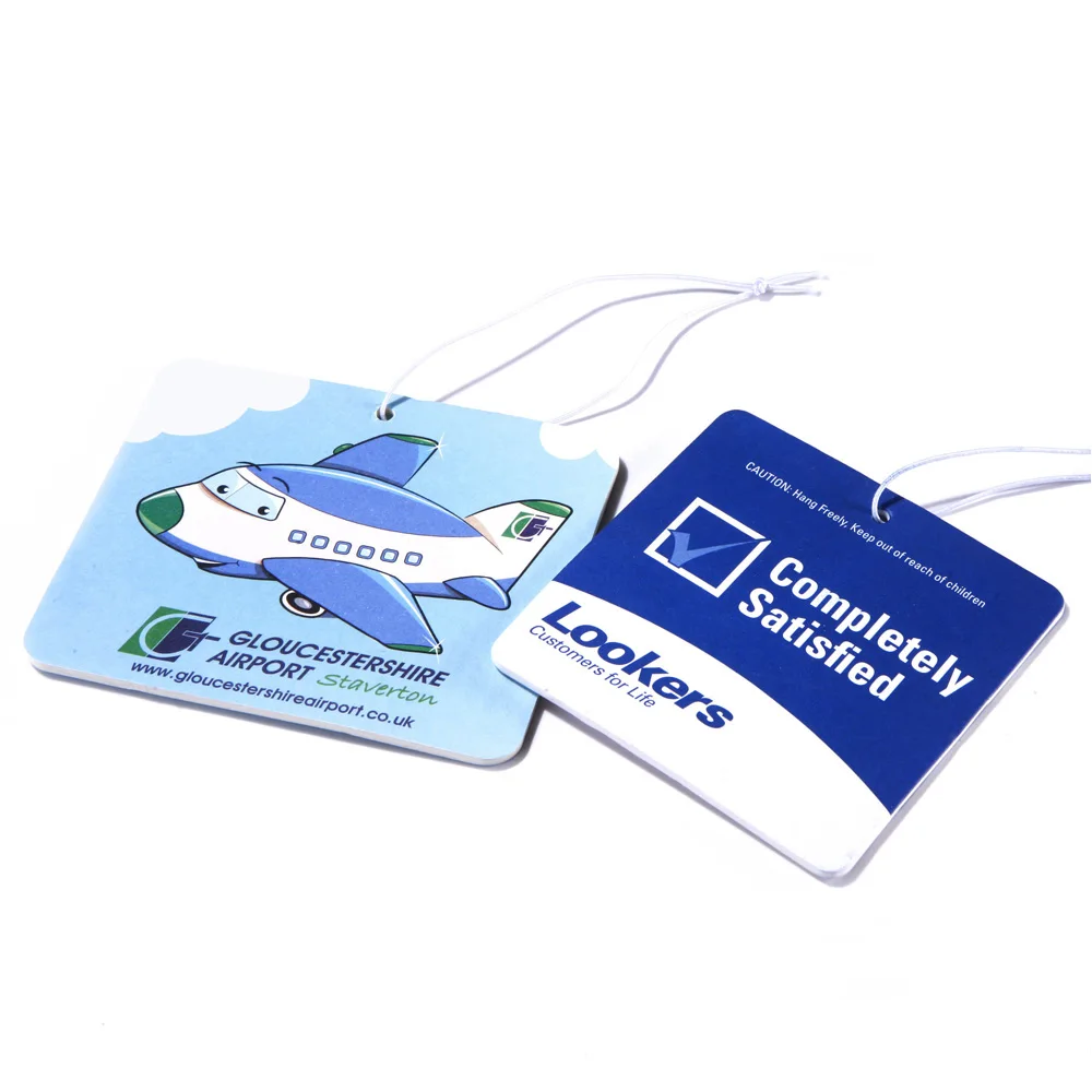Custom logo Perfume Paper Car Hanging Car Air fragrance Freshener for Different Shapes Scents