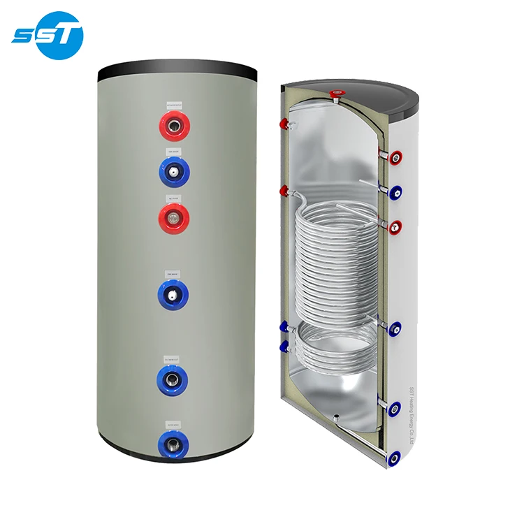 Environmentally friendly heat pump 200l 300l hot water boiler cylinders heating pressurised hot water tank