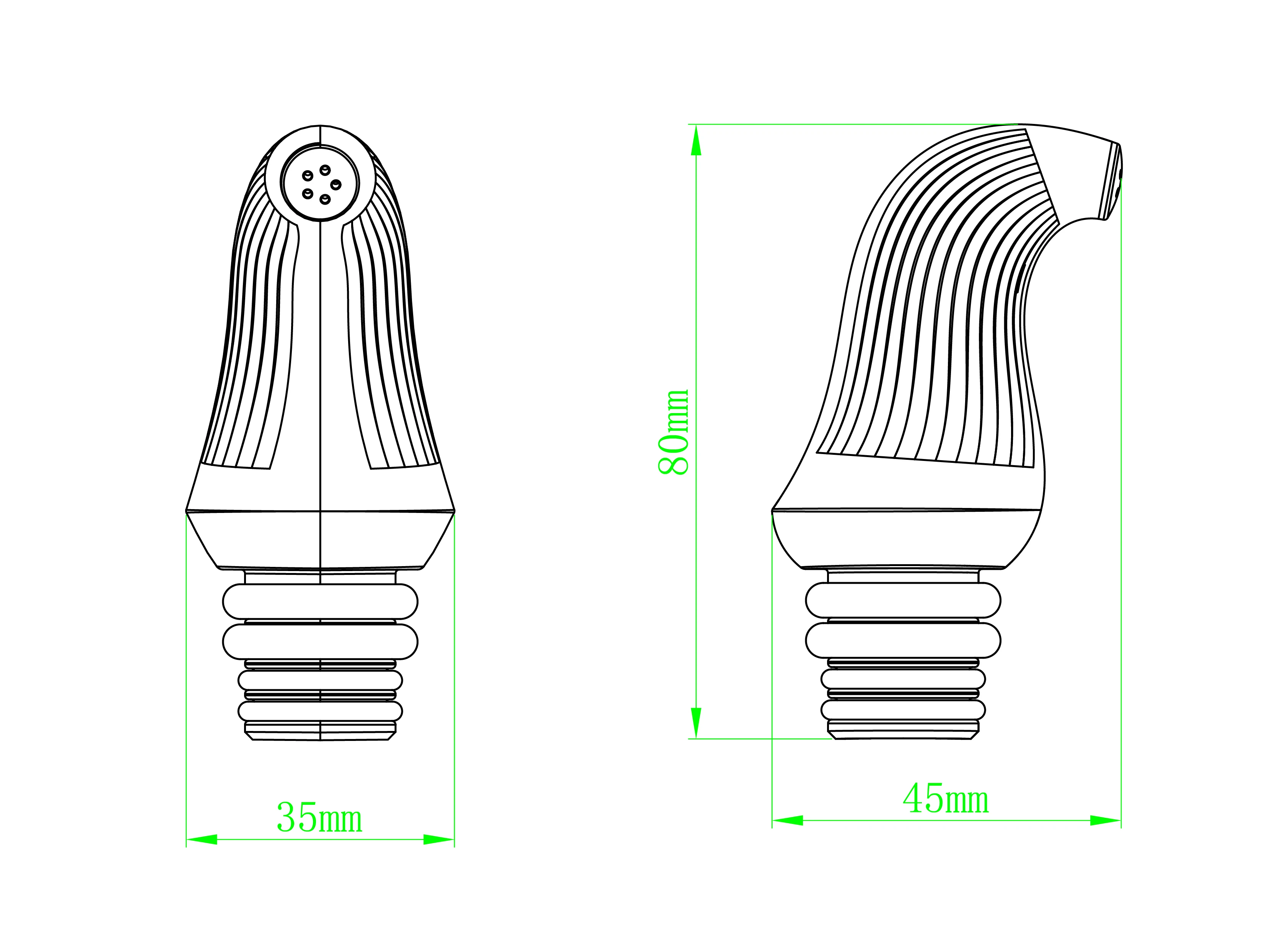 ABS  White Portable Toilet Bidet Portable Bidet Nozzle For Any Plastic Bottle Portable Travel Bidet