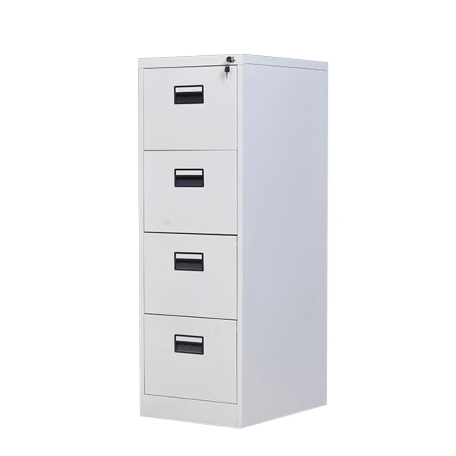 High Quality Steel Executive Metal  Office 4 Drawer Vertical Filing Cabinet Grey with Hand Clasping for Home Office