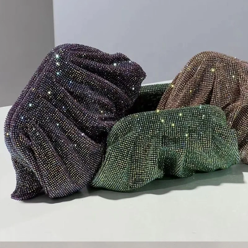 2023 Shenglu Guangzhou High Quality Rhinestone Party Evening Bag Purse Crystal Bling Evening Clutches
