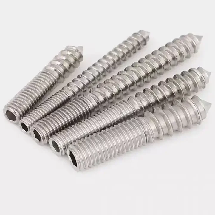 Factory customize  PTFE xylan coating hanger bolt stainless steel double thread