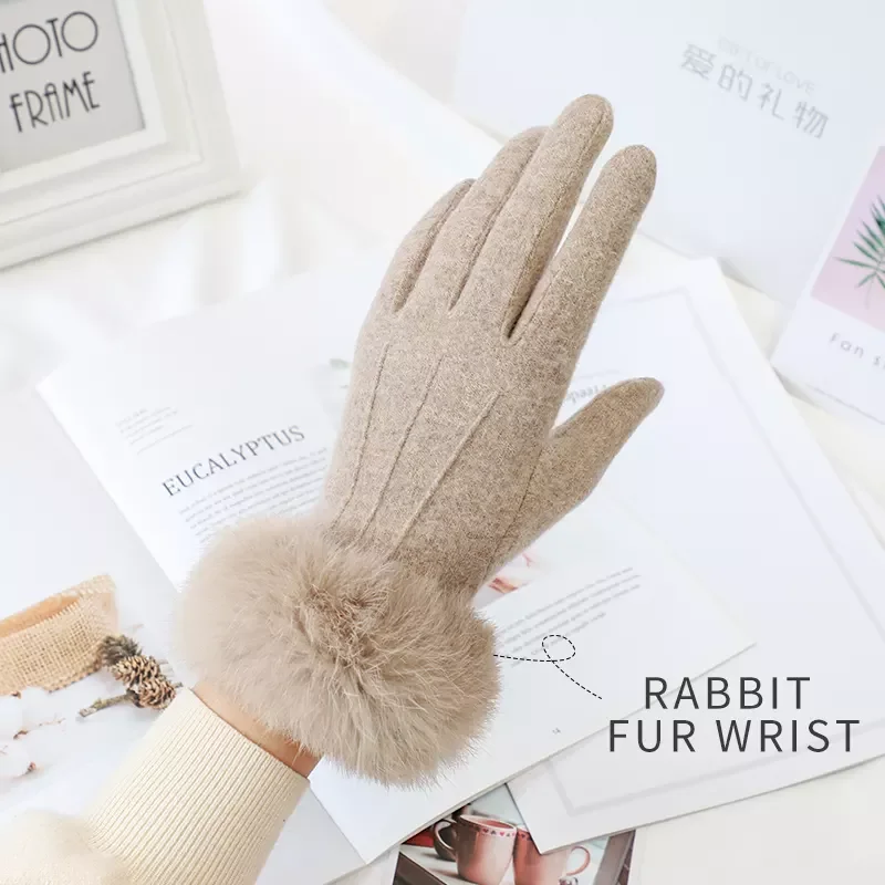 Classic Winter Fashion Wool Women Gloves Cashmere New Style Gloves