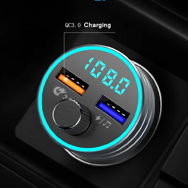 FM-трансмиттер mp3-плеер беспроводное автомобильное быстрое зарядное устройство Hands free двойной USB комплект