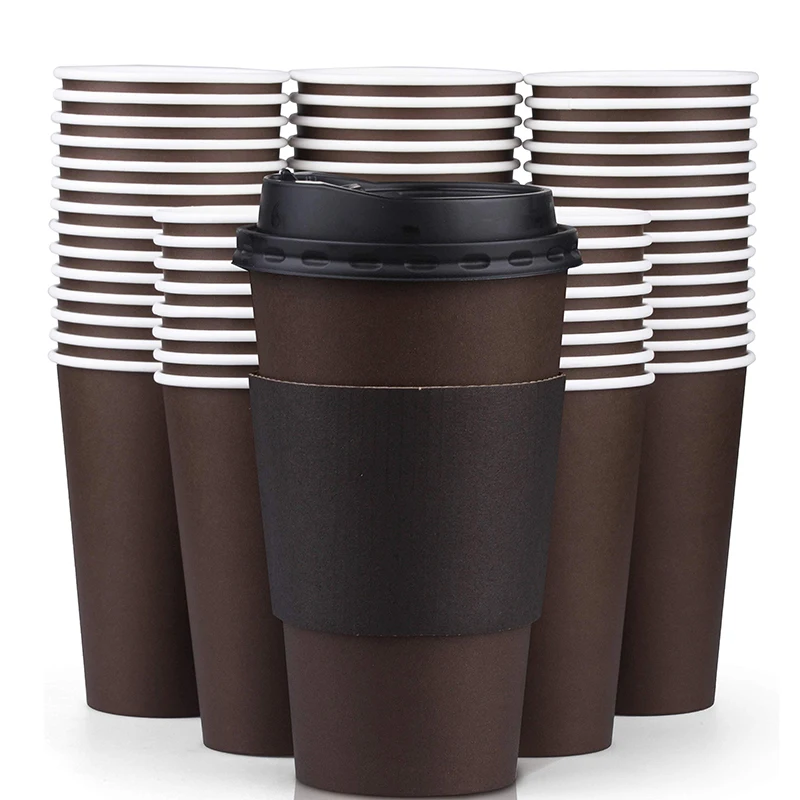 Customized size 24 oz eco friendly disposable paper coffee cups