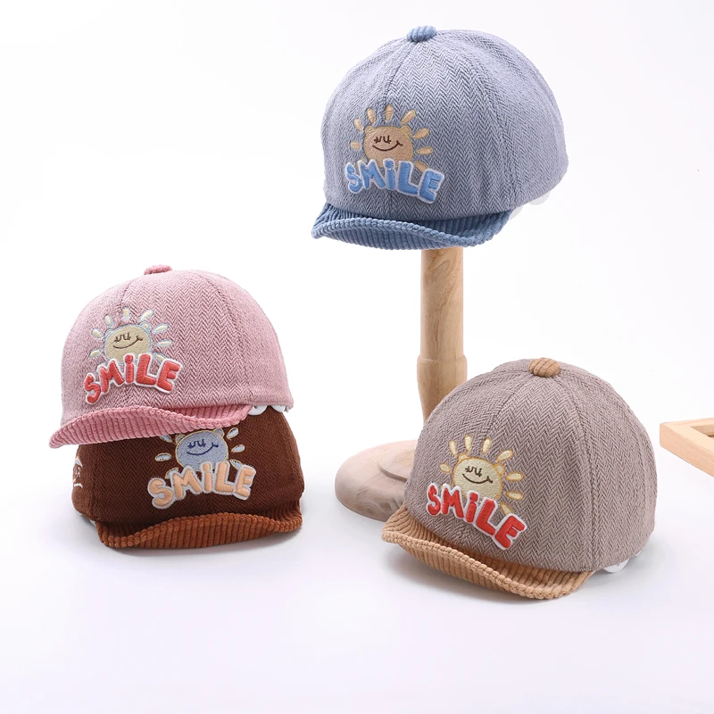 Baby autumn and winter cute fashionable sun-proof warm curling fashion peaked cap hat