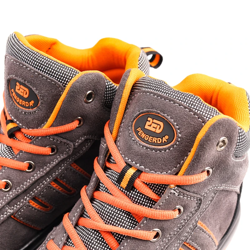 Sport Suede leather slip-resistant safety steel toe construction security work shoes