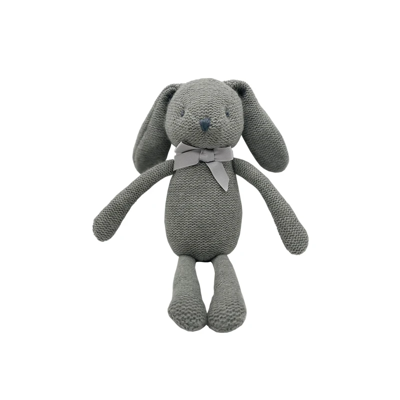 Wholesale Soft Big Ear Rabbit Animal Plush Toy Customized Kids Gift Plush Bunny Knitted Toys