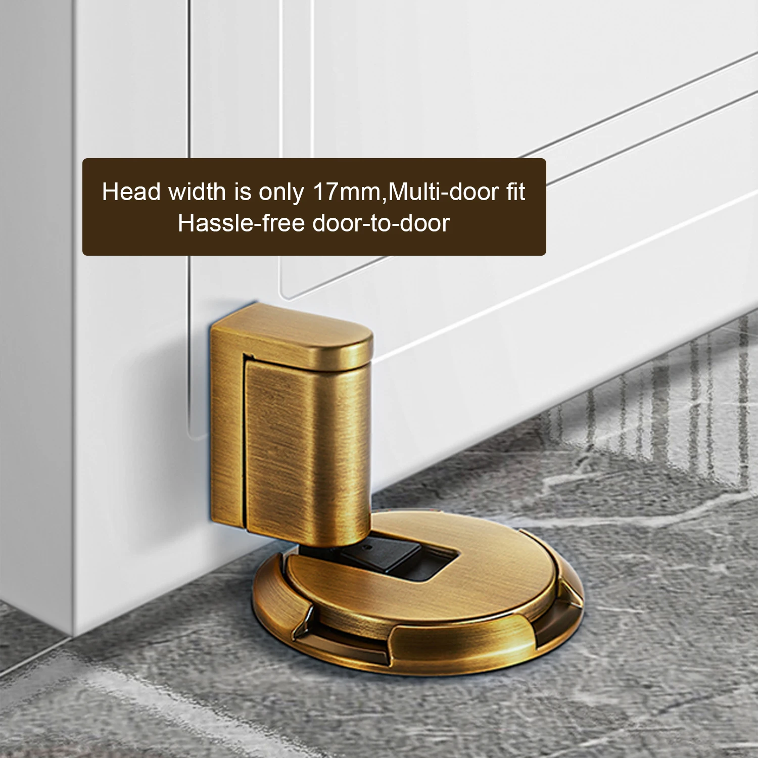 DOOROOM Modern sliding door stopper Deluxe zinc alloy ground suction concealed door stopper