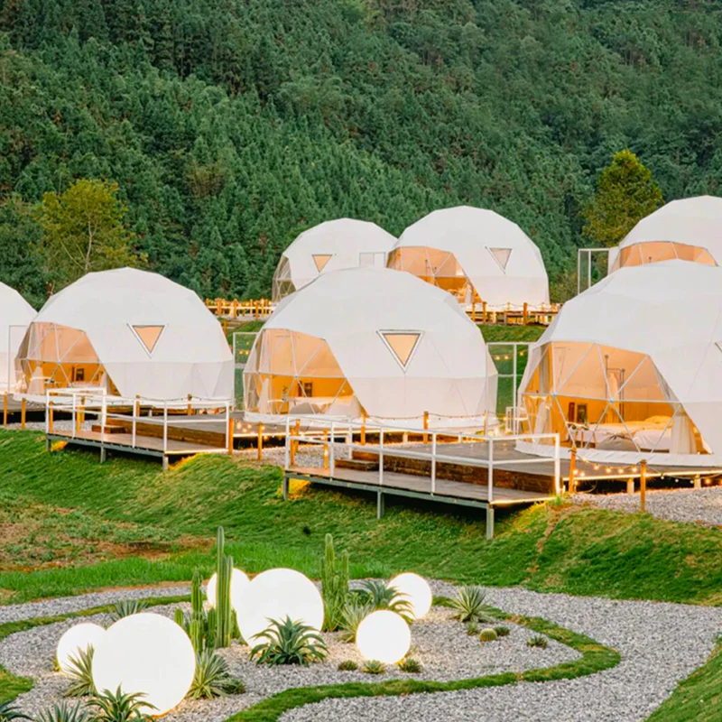 Steel Frame Transparent PVC Tent Geodesic Bubble Trade Show Large Dome Tent House