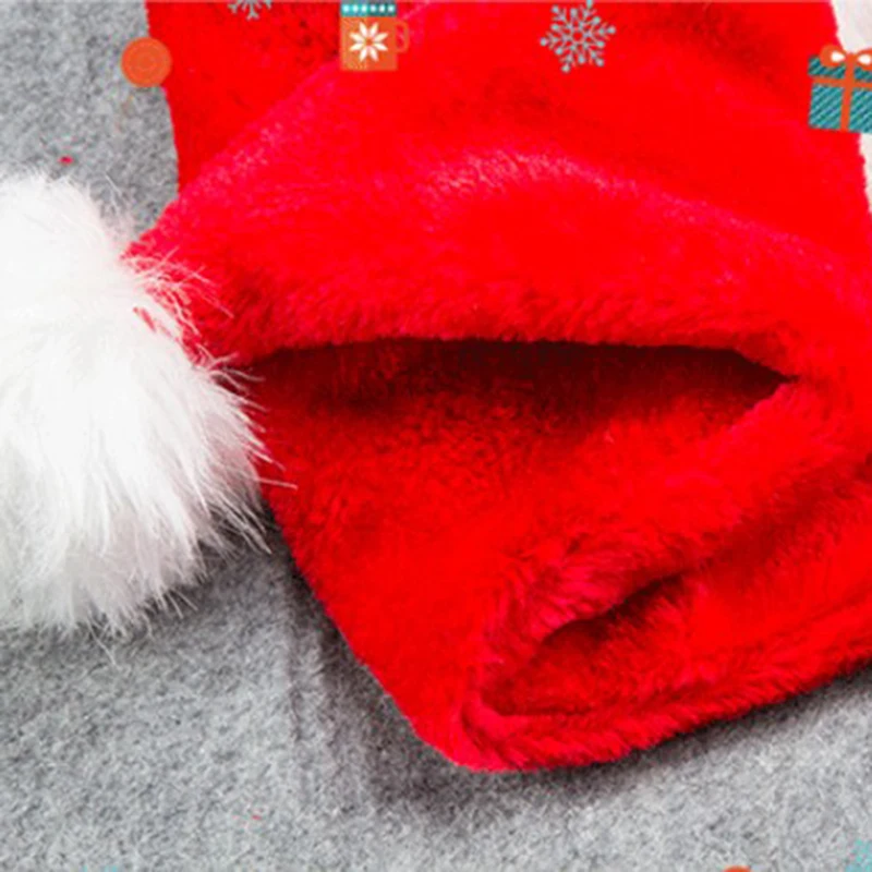 2019 Winter Xmas Hats Adult Kids Santa Hats Long Plush Christmas Cap For Christmas Day