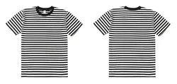 95% Cotton 5% Elastane Classical Wear Black White Fashion Stripes Men Striped T Shirt