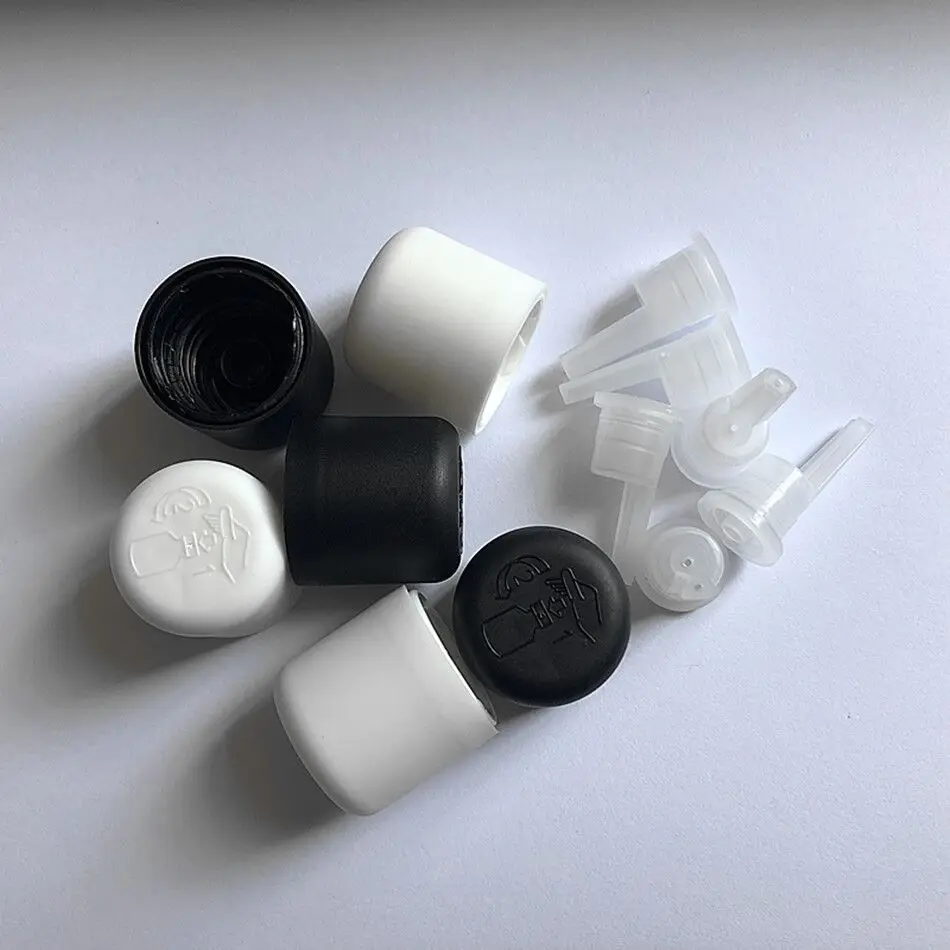 18/410 plastic child resistant cap, childproof cap with dropper PLUG, 18mm neck CRC screw cap with stopper