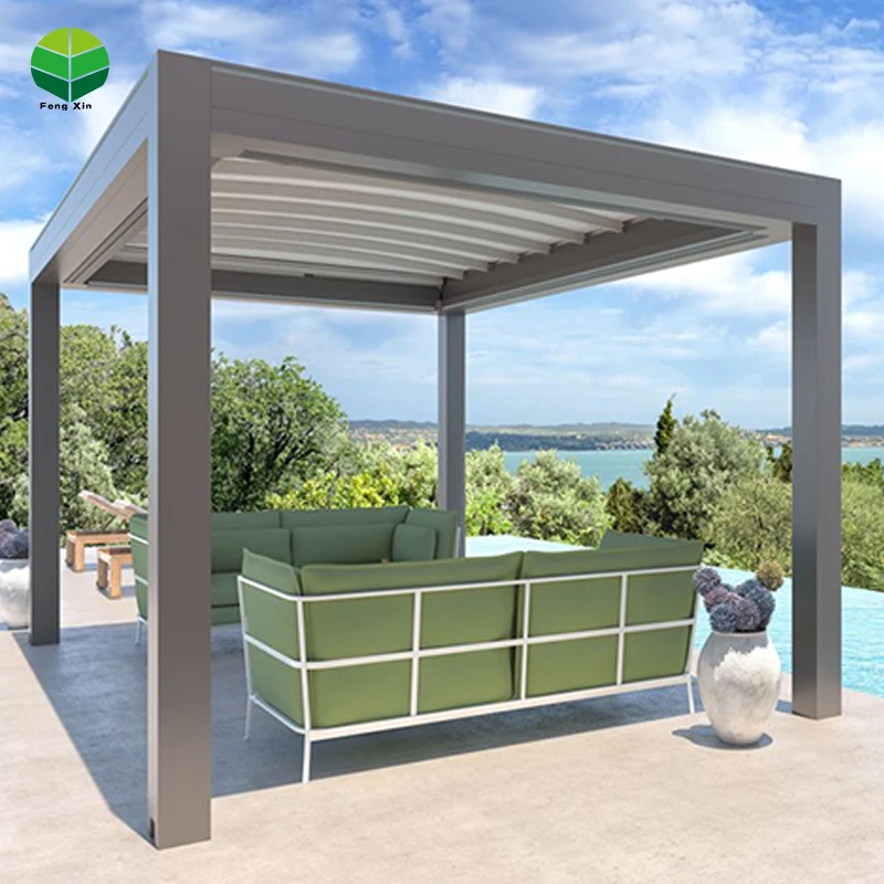 Factory Direct-Sale Aluminum pergola Roof Louver Garden pergola Motorized pergola ideas