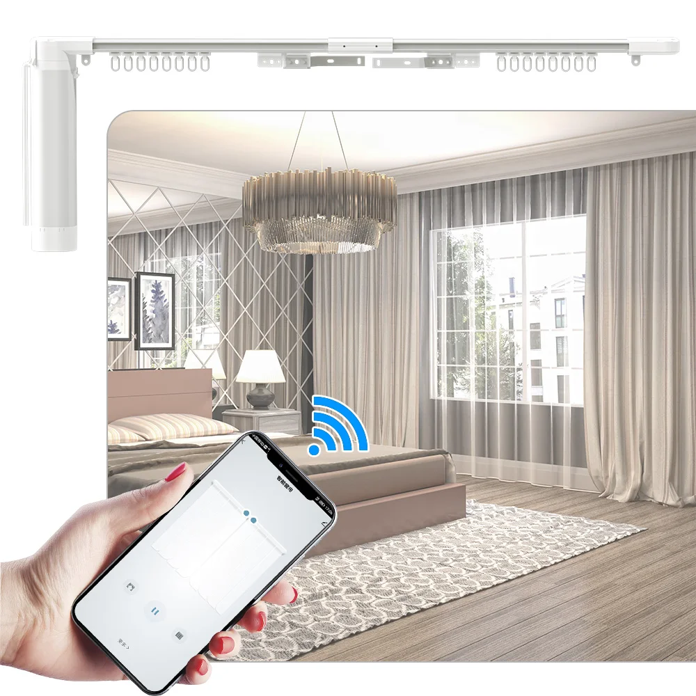Galime Smart Curtain Track Customizable Electric Cornice Rail Control System For Zigbee/Tuya Wifi Motor