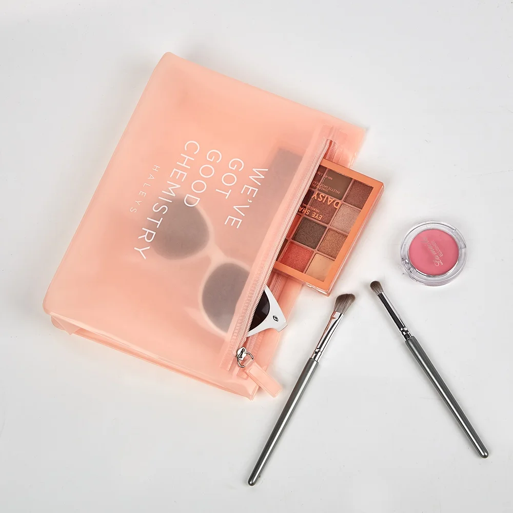 Hot sale matt frosted PVC EVA TPU Makeup Bag Toiletry Bag Cosmetic PVC Zipper Bag