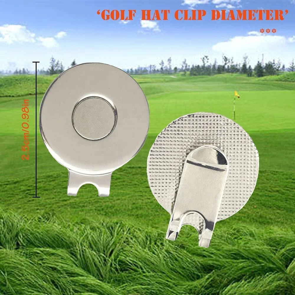 wholesale alloy metal Strong Magnetic Silver Copper Colorful Durable Attaches Professional Standard Golf Ball Marker Hat Clip