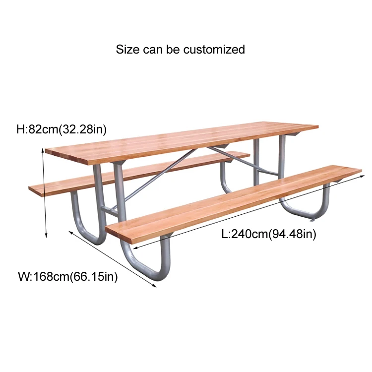 Modern Design Park Wooden Outdoor Picnic Table Bench Garden Furniture Outdoor Dinning Table