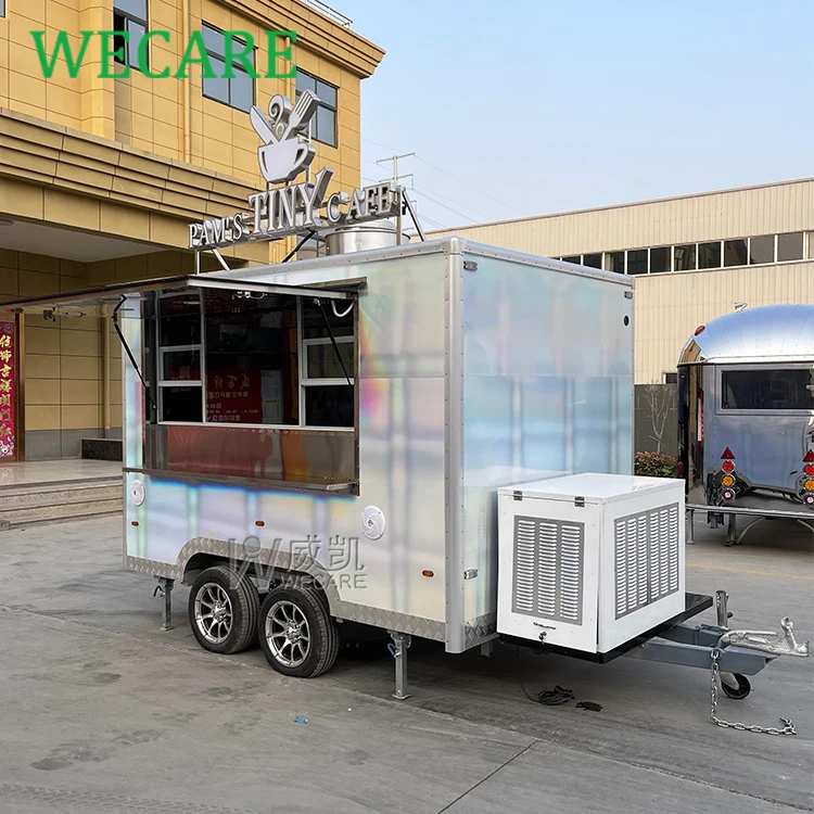 Wecare DOT + EEC сертификат 300*210*210 см фастфуд фургон с полностью оборудованной кухней фуд-бар трейлер