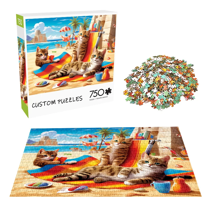 China Supplier Customize Design Child Paper Jigsaw Puzzle 1000 Pieces Adult Paper Puzzle Game