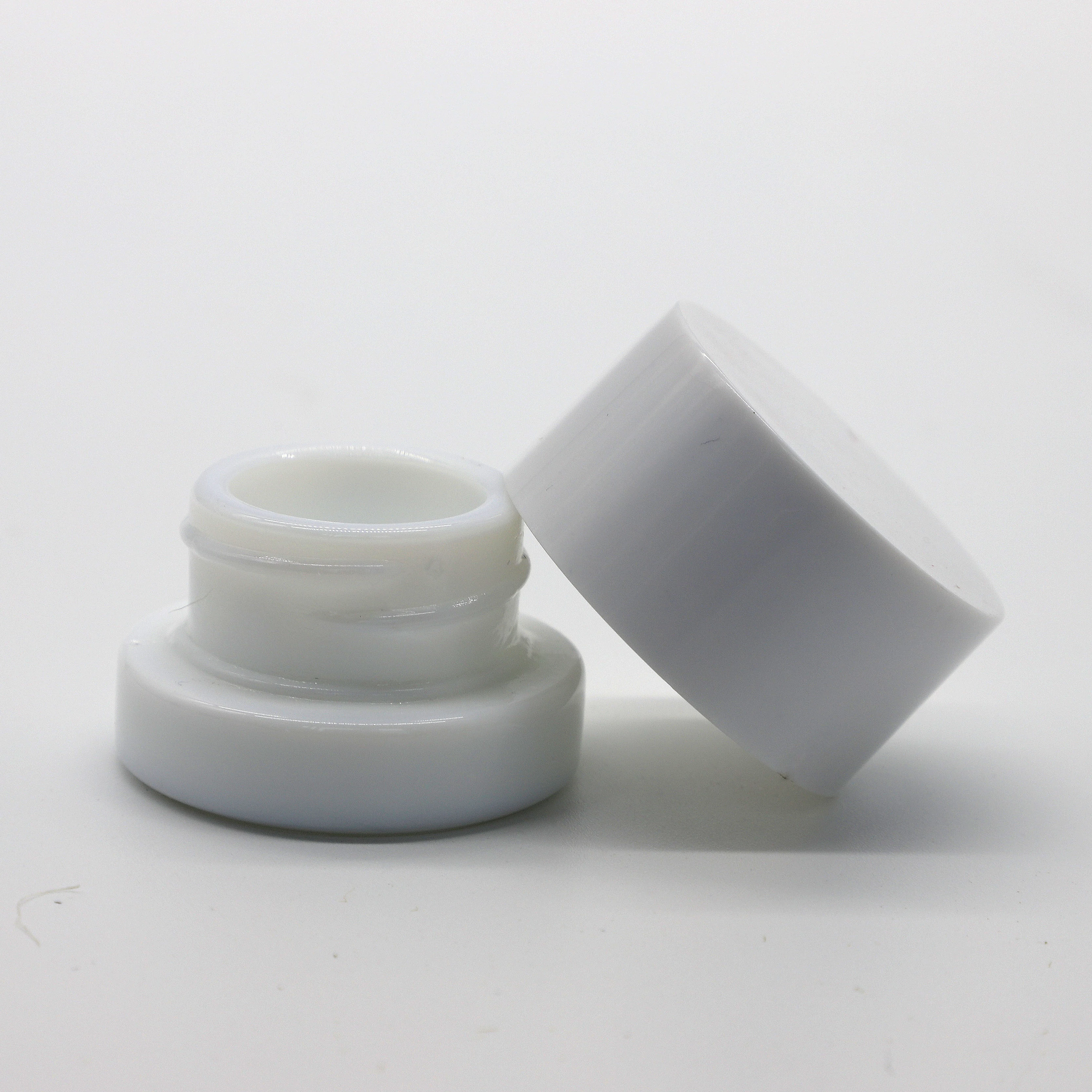 Банка концентрата 5 г, прозрачное черное стекло, банки из белого стекла с защитой от детей, пластиковые крышки 9 мл, 5 мл