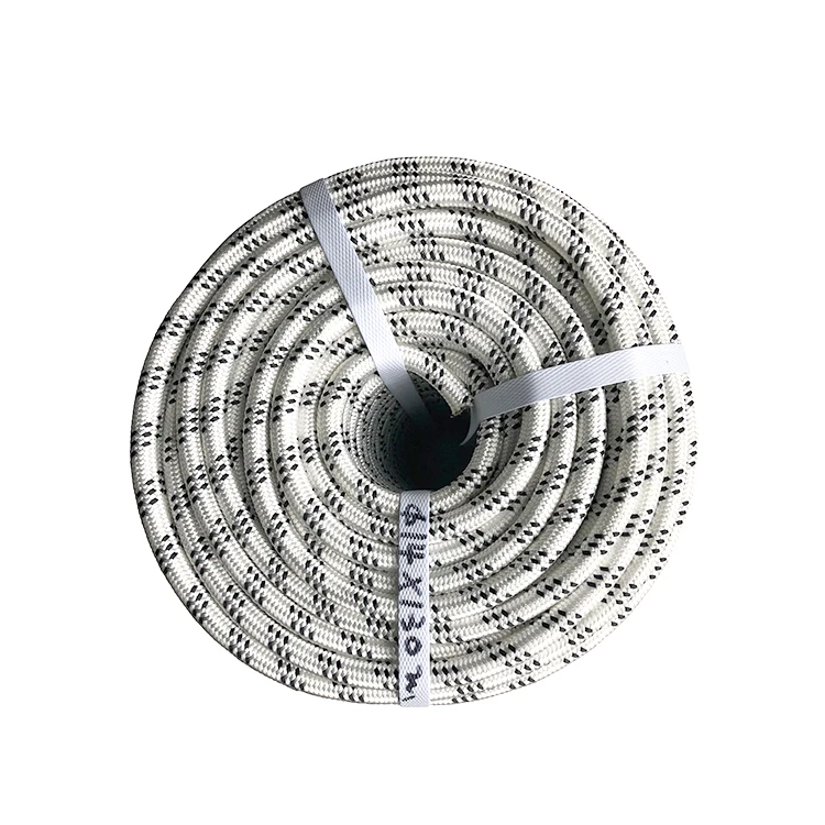 18mm white black double braided polyester rope