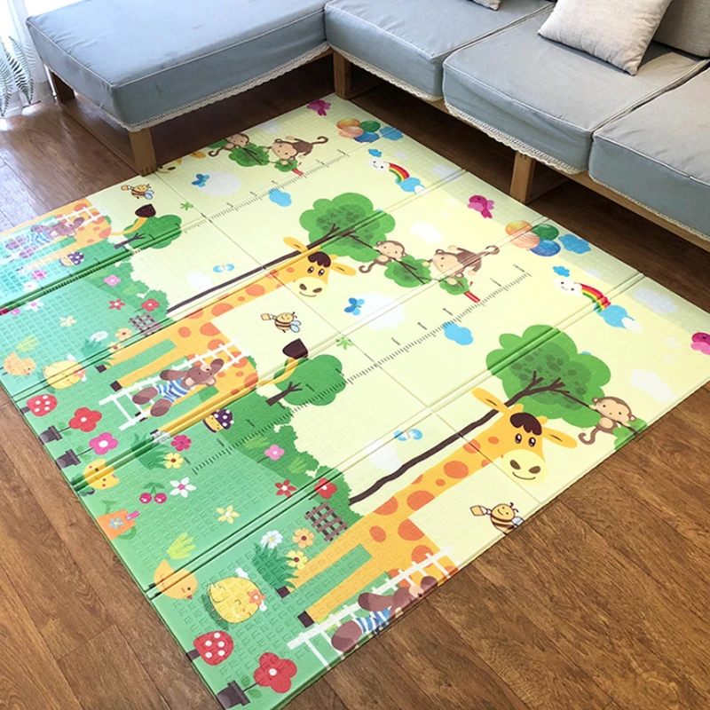 Мягкий экологически чистый детский коврик для ползания из вспененного полиэтилена, водонепроницаемый специальный складной детский коврик, большой Противоскользящий детский игровой коврик