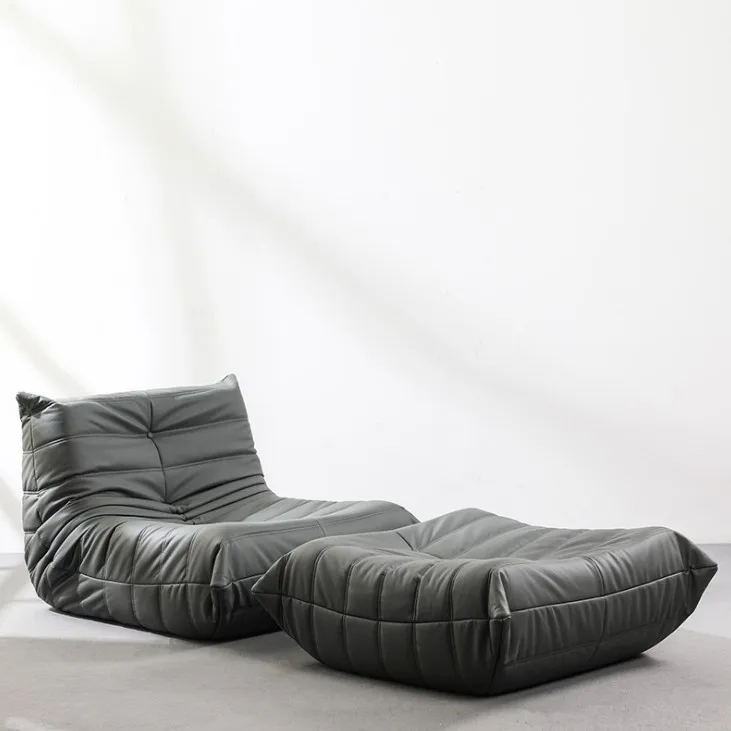 Modern Fabric Tatami Lounger Togo Design Caterpillar Lazy Sofa