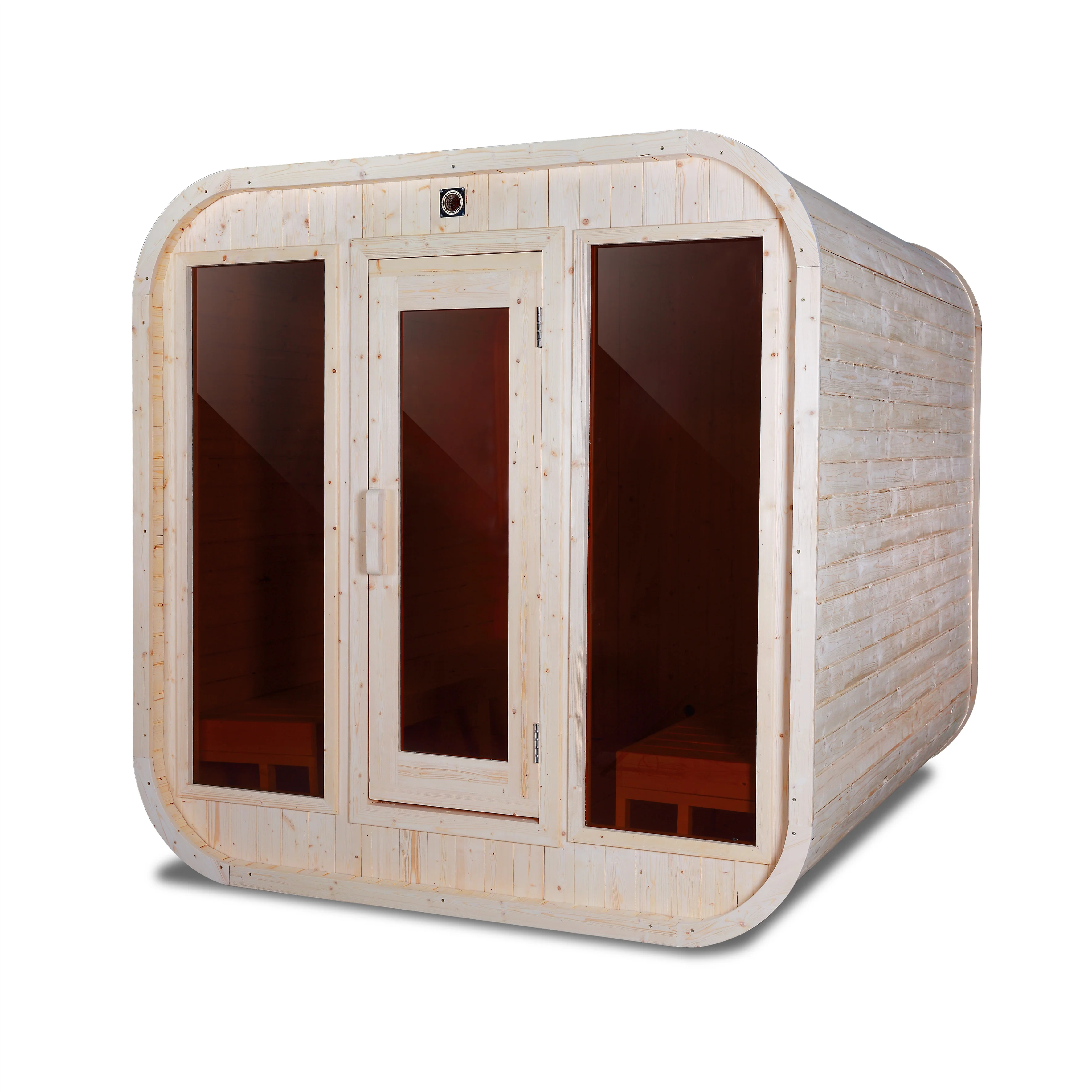 Awesome.Superior 2-8 Person Sauna Optional Size Thermowood Spa Tubs Sauna Rooms Outdoor Cube Cedar Sauna from 26years Factory