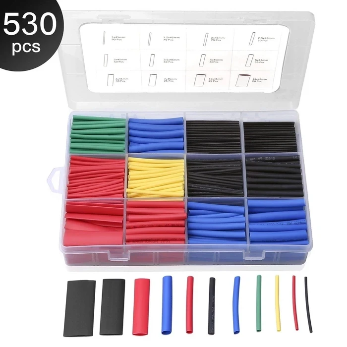 
Wholesale Heat Shrink Electrical Wire Cable Wrap Assortment Insulation Tube Kit 