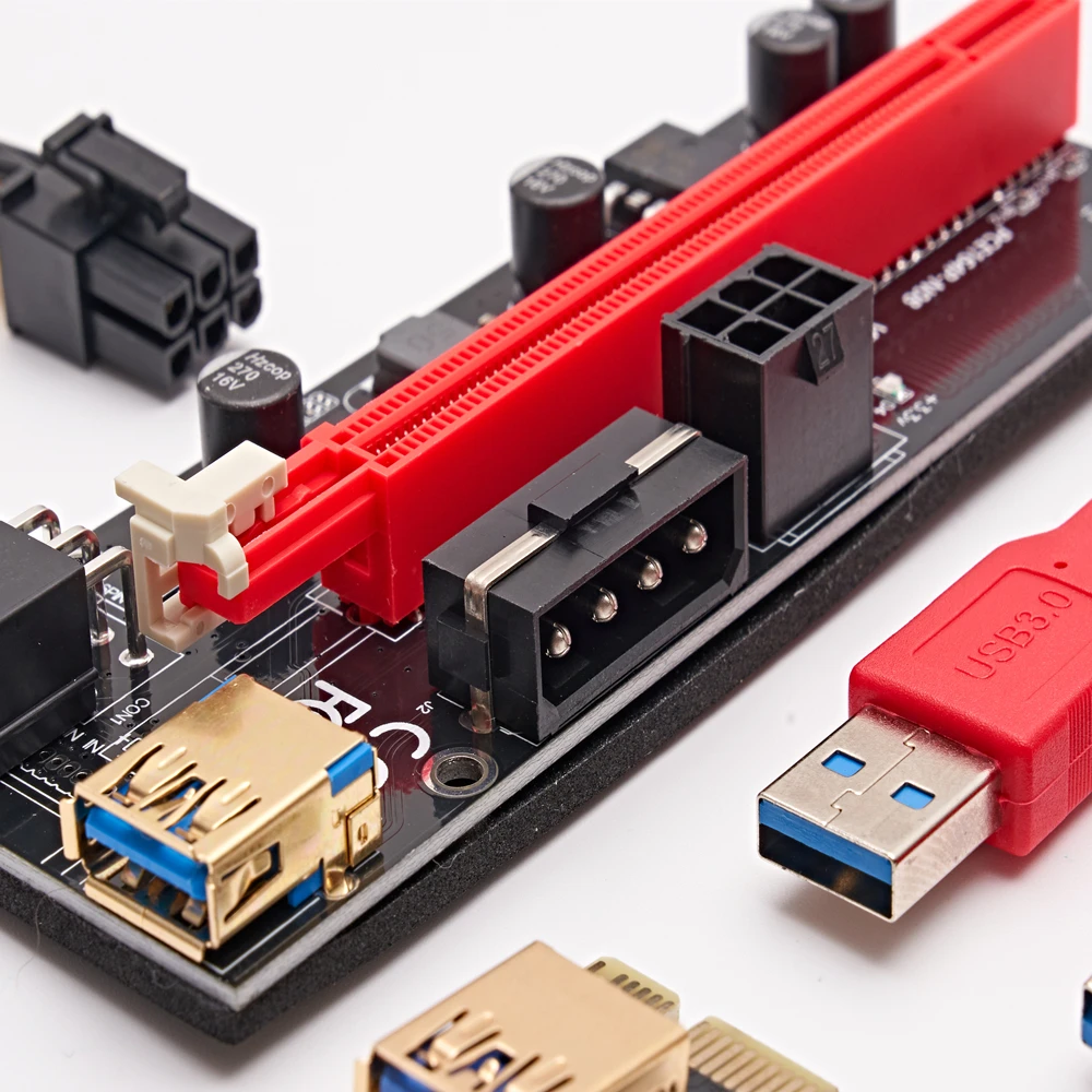 009S Райзер ver009s pci molex pci-e x16 pcie коннектор GPU адаптер карта