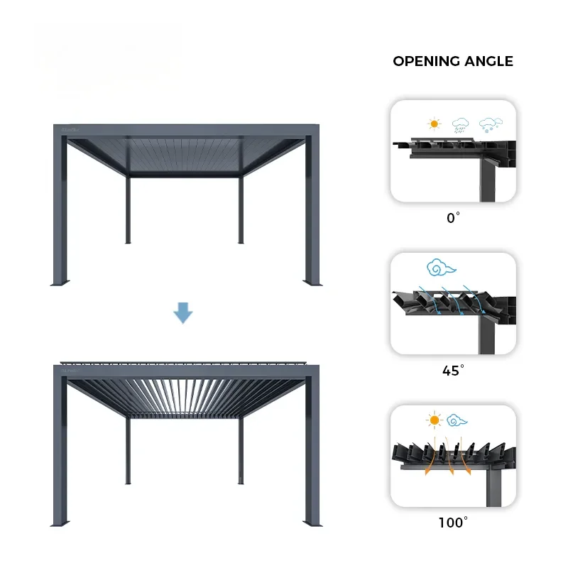 Villa Customized Outdoor Aluminum Winter Freestanding Garden Room Residential Insulating Glass Roof Folding Sun Rooms