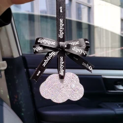 cloud pendant in car pendant rearview mirror net red car decoration inlaid with diamond creativity
