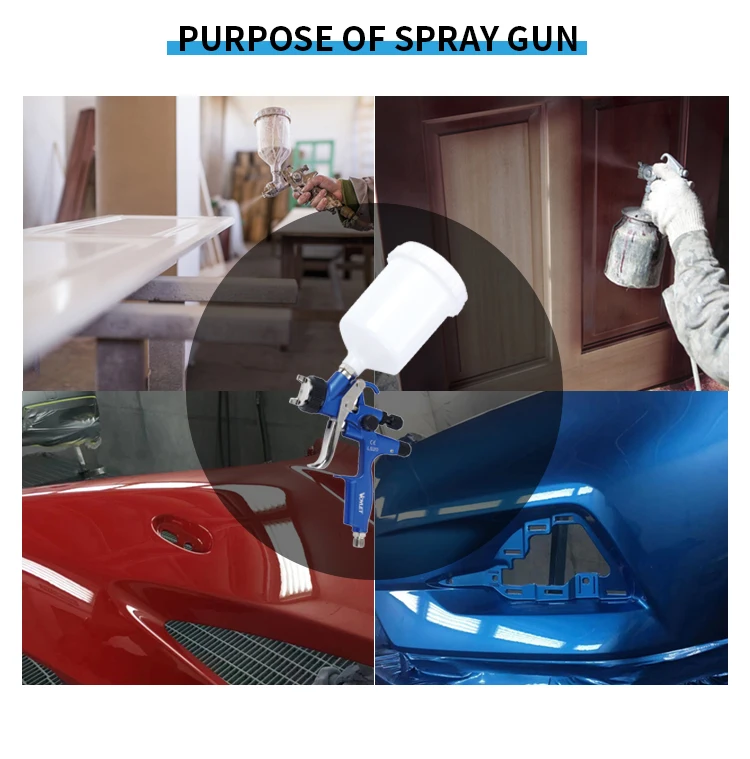 Voylet LS20 Professional HVLP Spray Gun 1.3MM Nozzle Auto Body Car Paint Gun Automotive Air Spray Gun