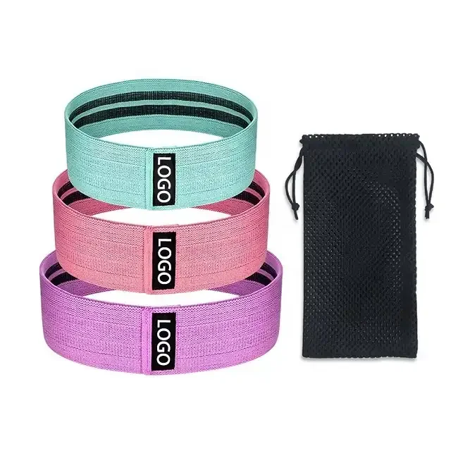 Manufacturers Set of 3 Resistance Band Set Gym Fitness Glute  Exercise Hip Circle