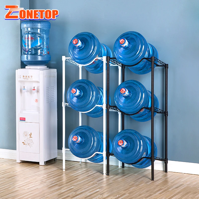 Floor Stand Supermarket Display Stand Rack / Storage Metal Display Rack / 5 Gallon Water Bottle Display Stands