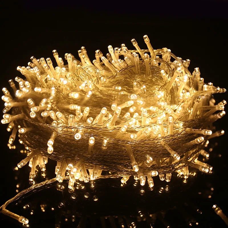Waterproof Rubber Cable Outdoor Christmas LED String Fairy Lights For Xmas light decorate