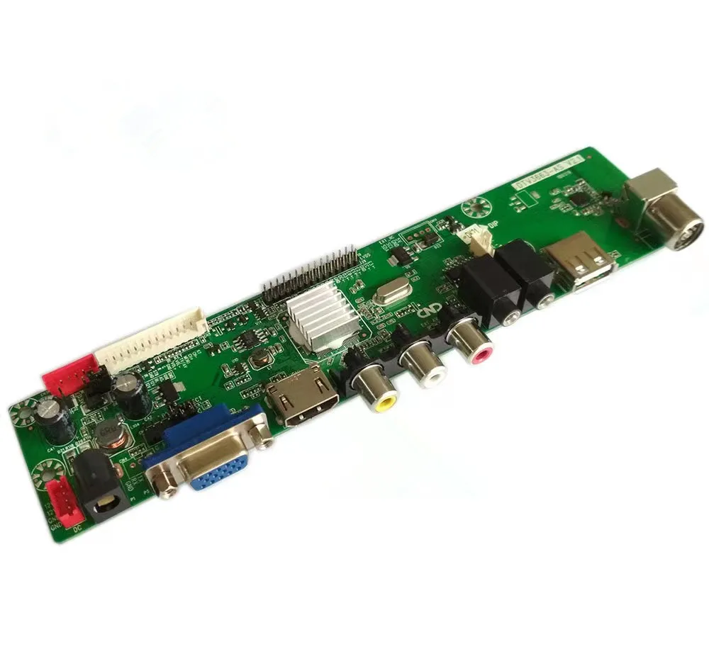 Digital TV Main Board DTV3663 Universal DVB-T DVB-T2 DVB-C PAL NTSC Controller Board VGA HD-MI AV TV USB Interface Driver Board