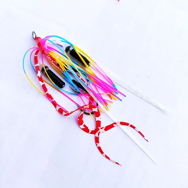 hot sell silicone tie skirt lure assist hook madai  slider  snapper jig hook