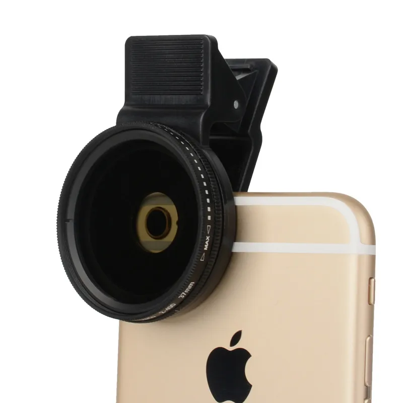 37mm Universal Adjustable Neutral Density Filter Lens/ Clip-on ND 2-400 Filter Camera Phone Lens Kit