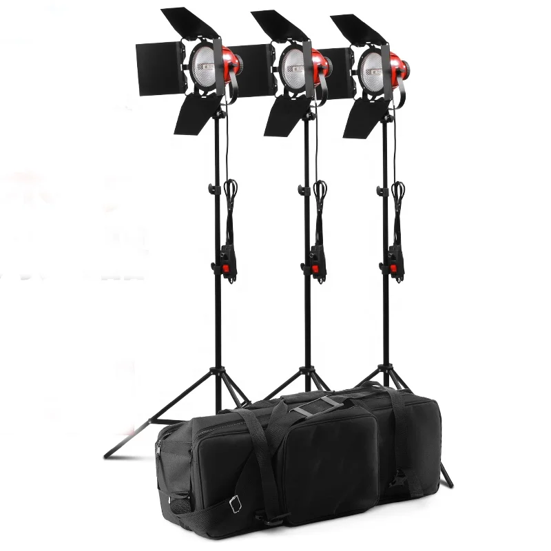 2400W Dimmable Tungsten Halogen Photo Video Hot Light Continuous Red Head Light Kit for Photography and Video